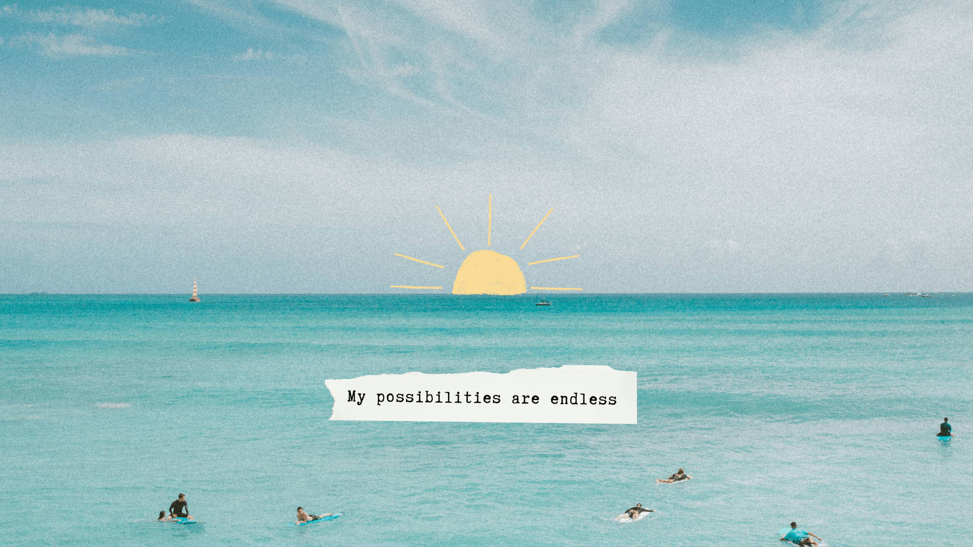 Summer Motivational Aesthetic Desktop Background