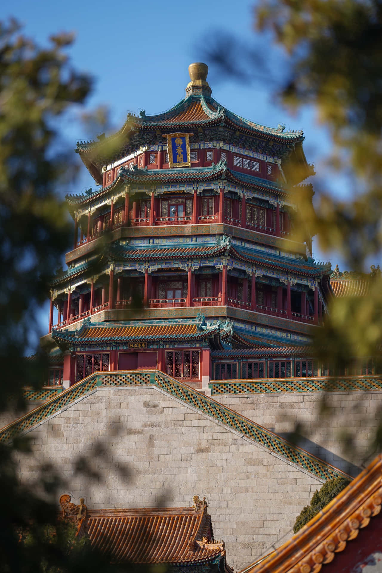 Summer Palace From The Trees