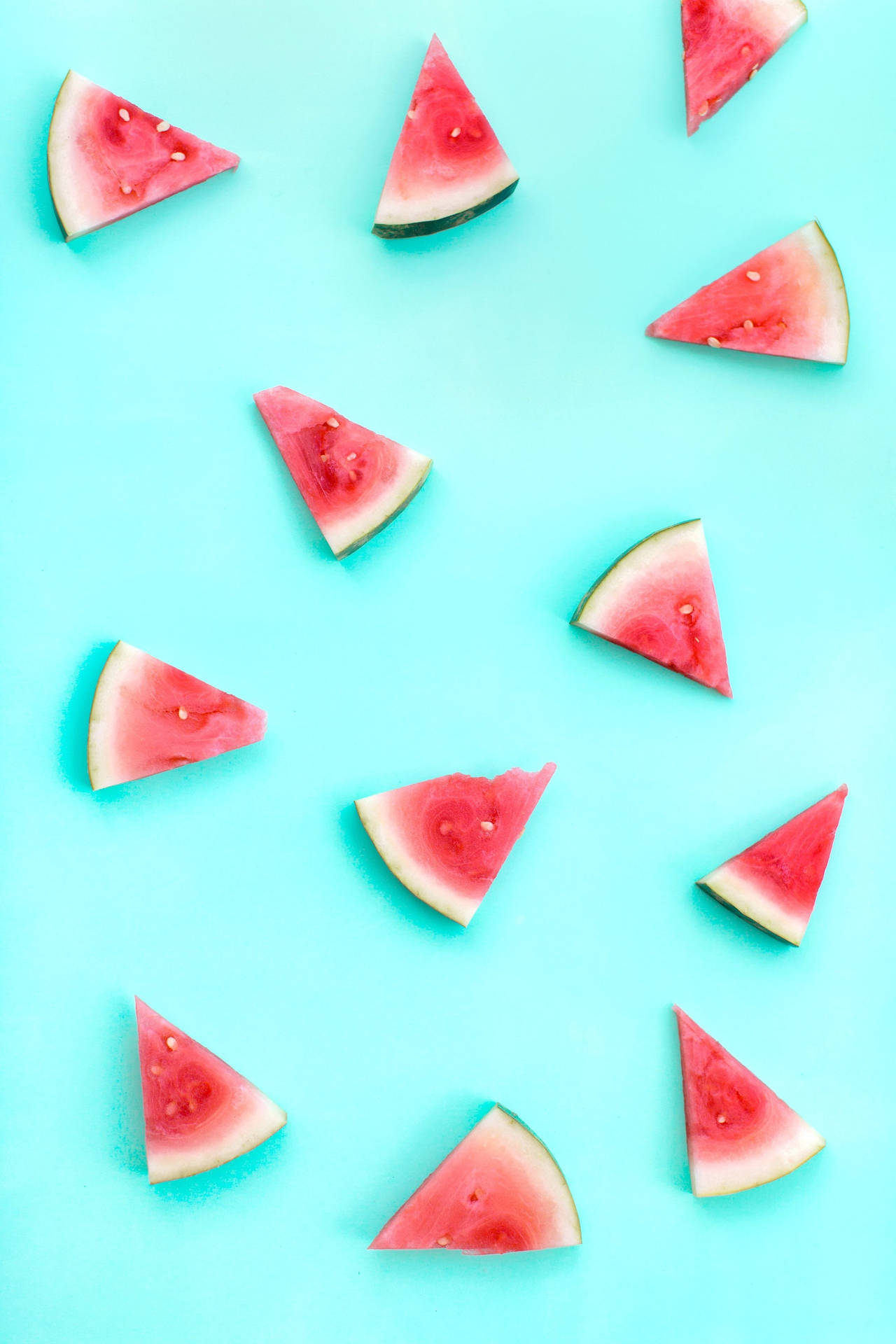 Summer Phone Watermelon Slices Pattern Background