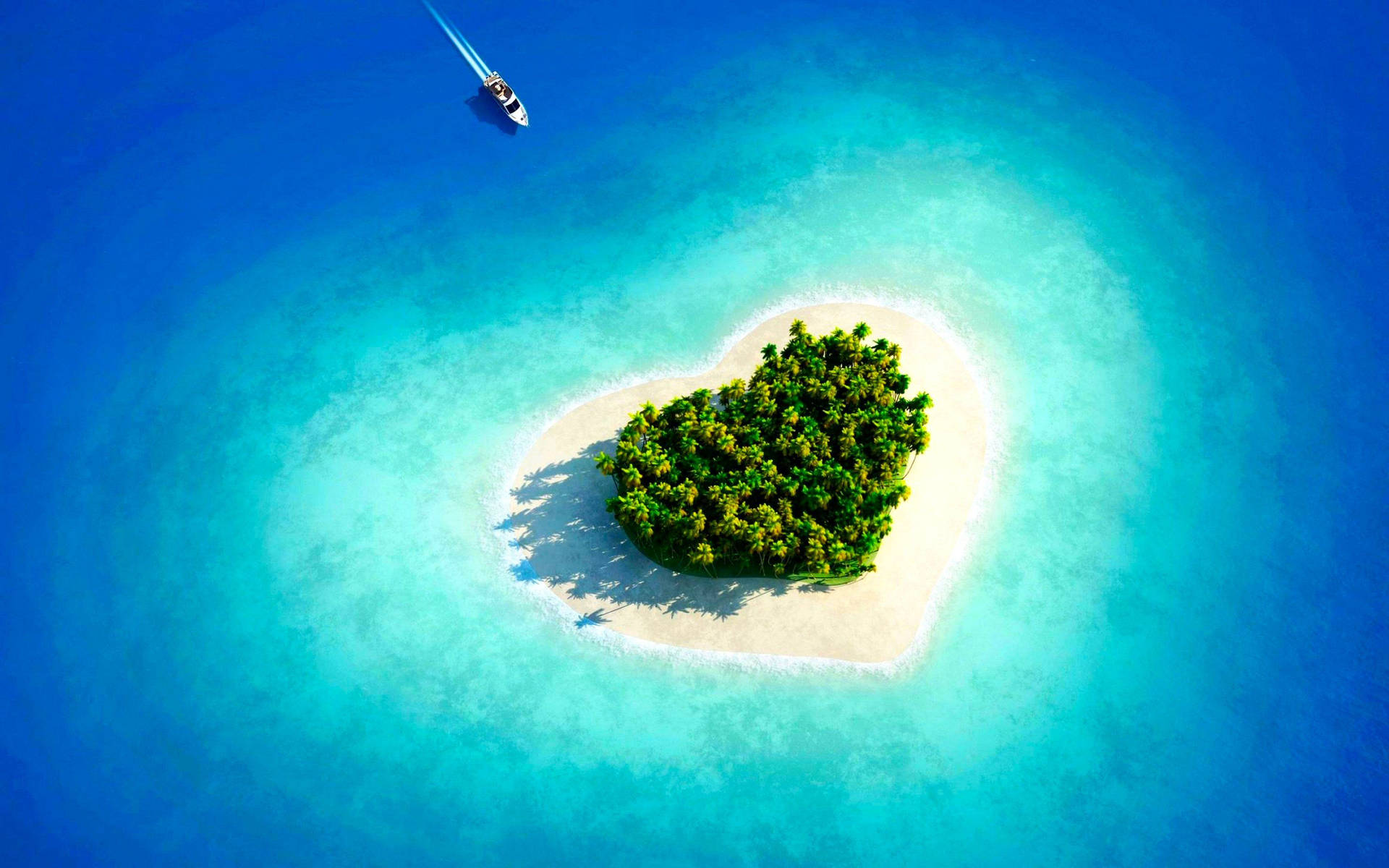Summer Season Heart Shape Island