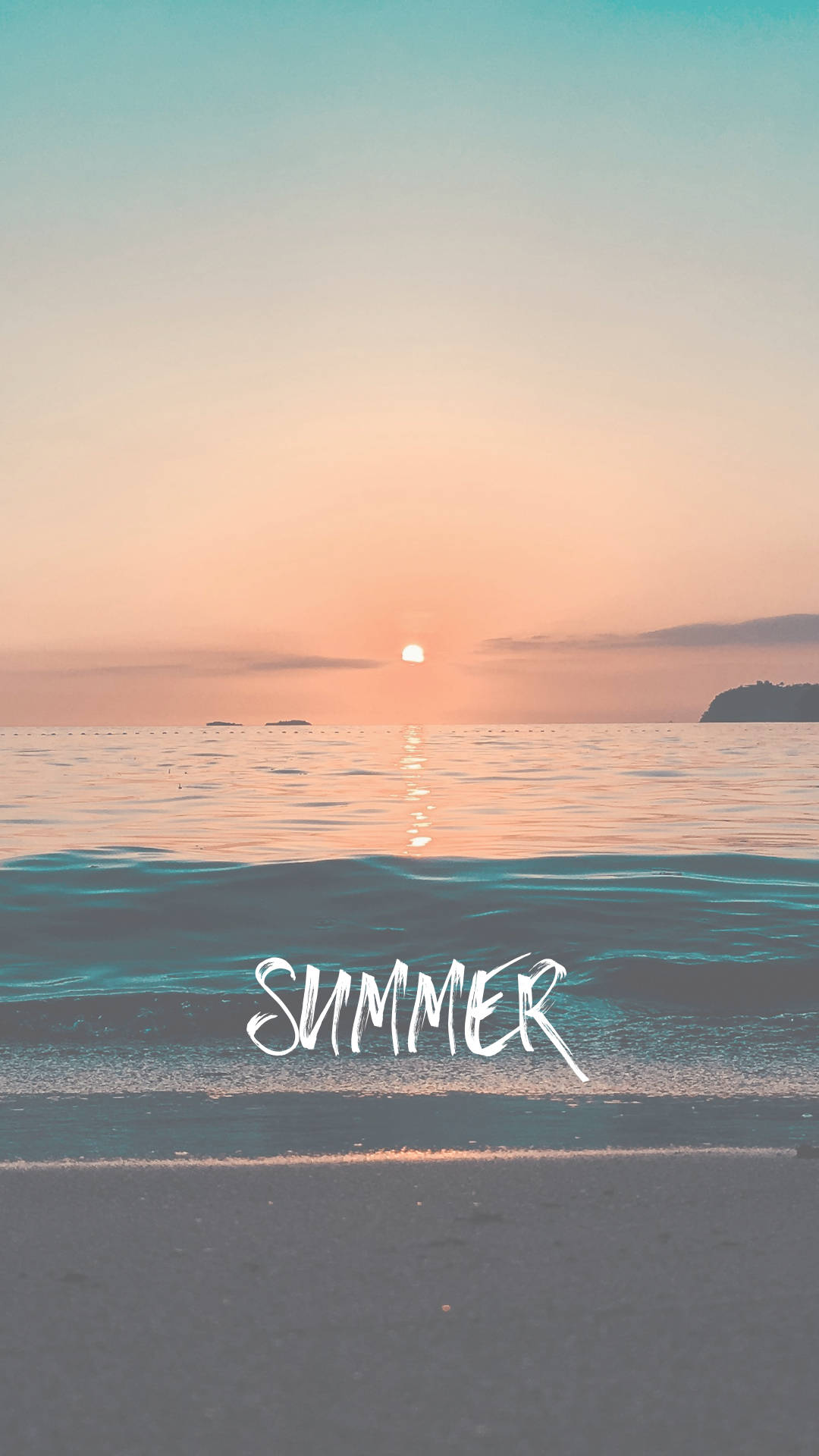 Summer Sunset Ocean Background