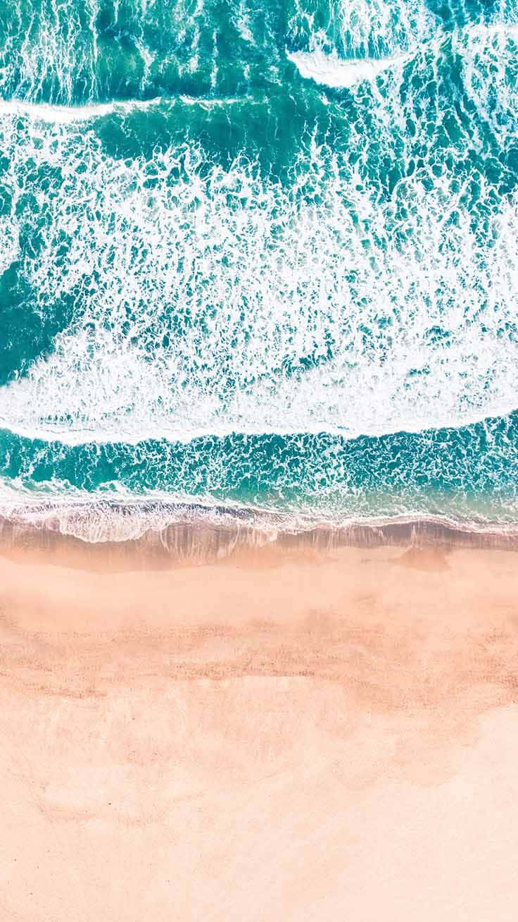 Summer Time Iphone With Crashing Waves Background