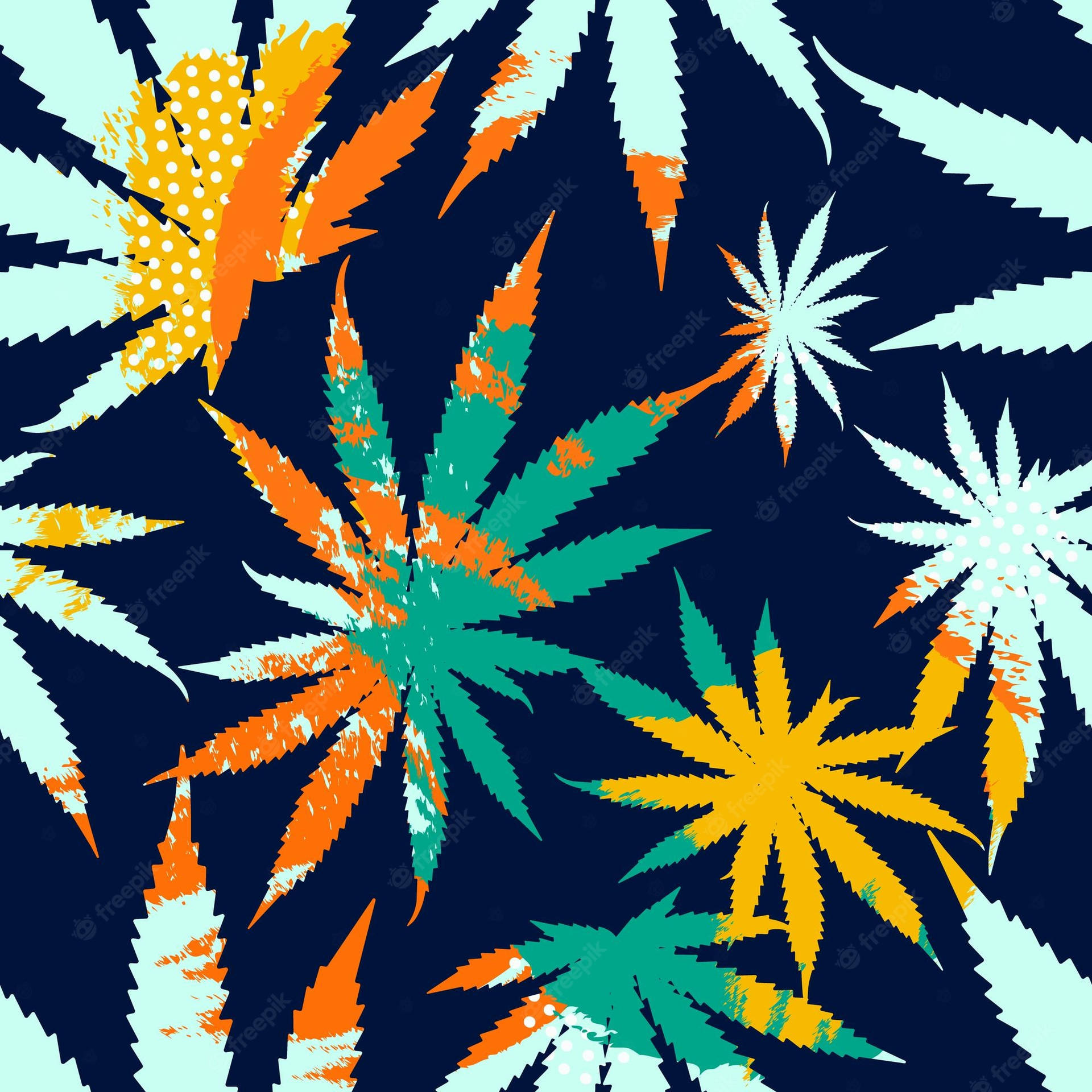 Summer Vibe Weed Aesthetic Background