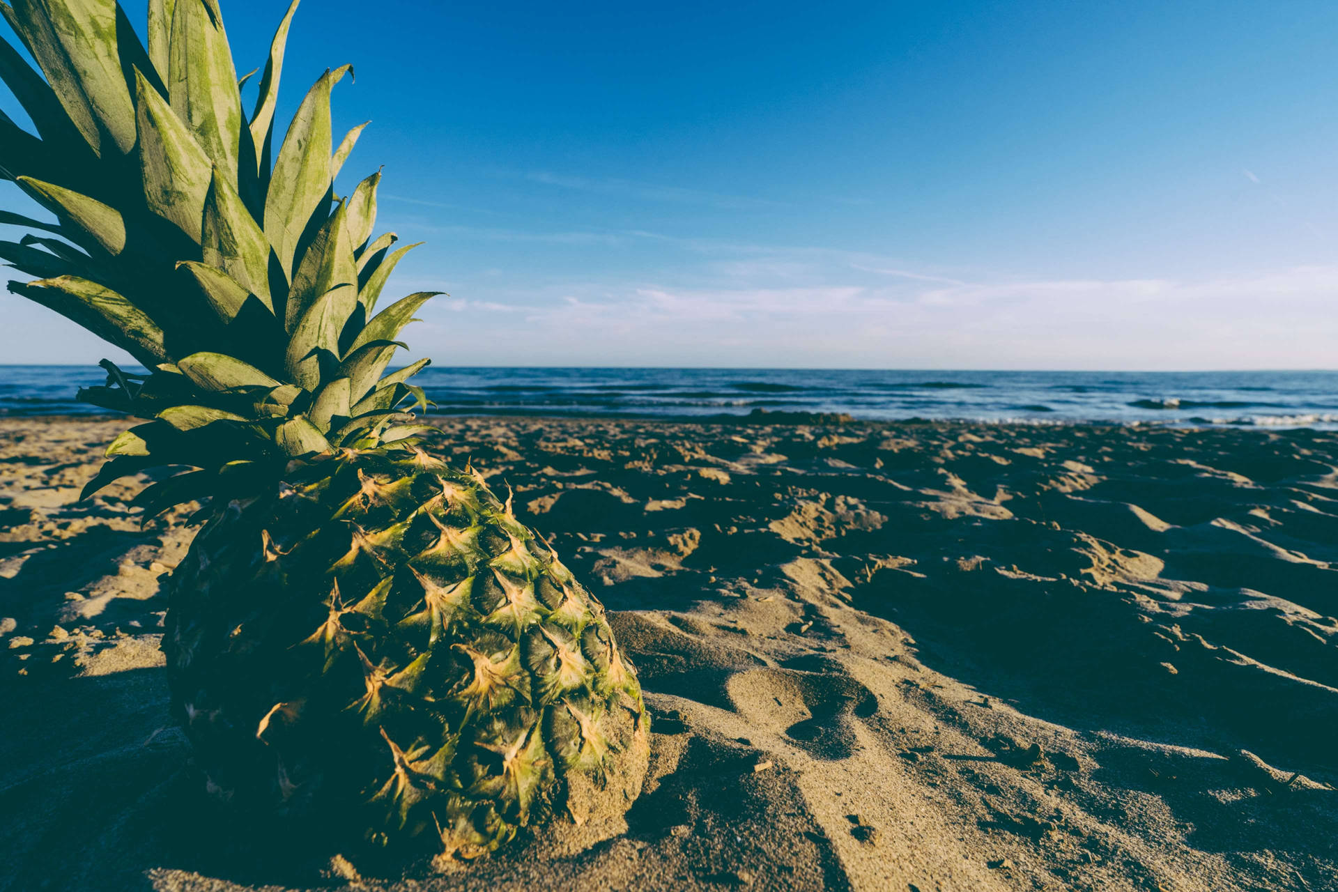 Summer Vibes Green Pineapple Background