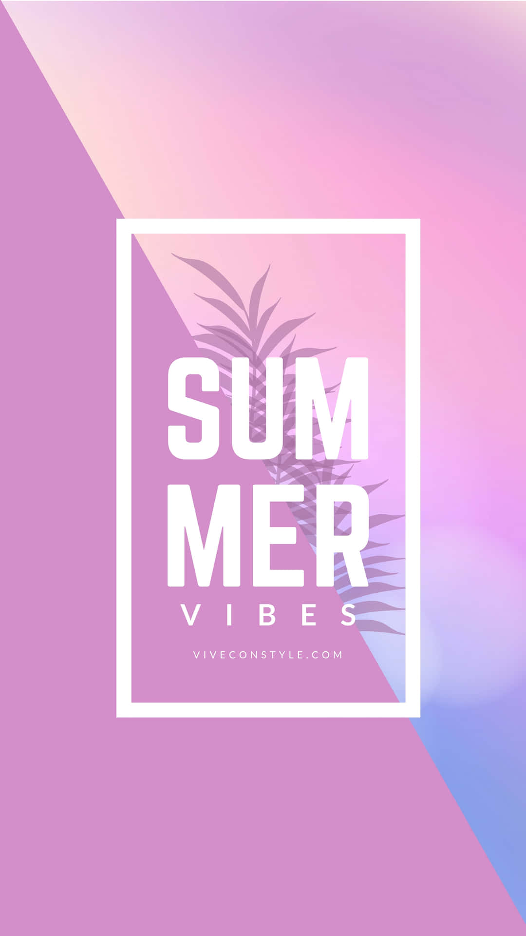 Summer Vibes Logo On A Pink Background Background