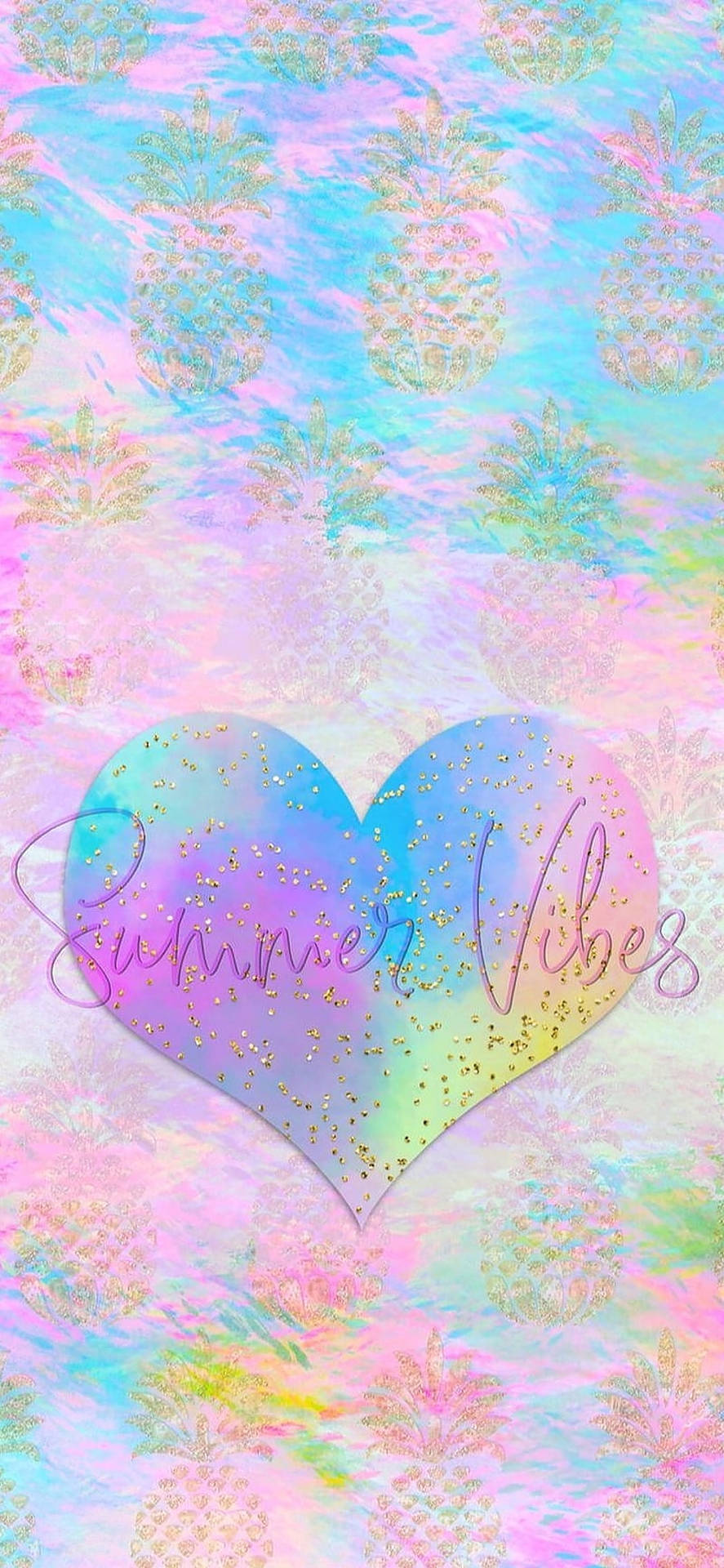 Summer Vibes Pastel Rainbow Background Background