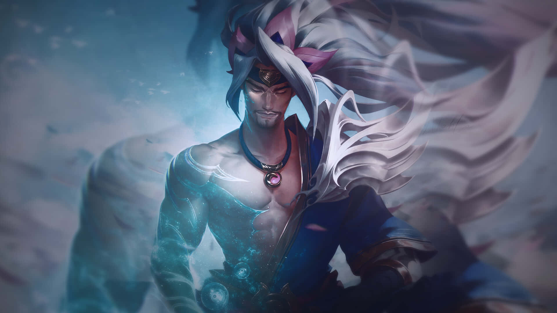 Summoner's Rift Champion, Yasuo, Preparing To Battle. Background