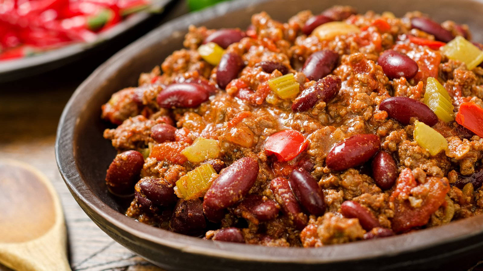 Sumptuous Bowl Of Chili Con Carne Background