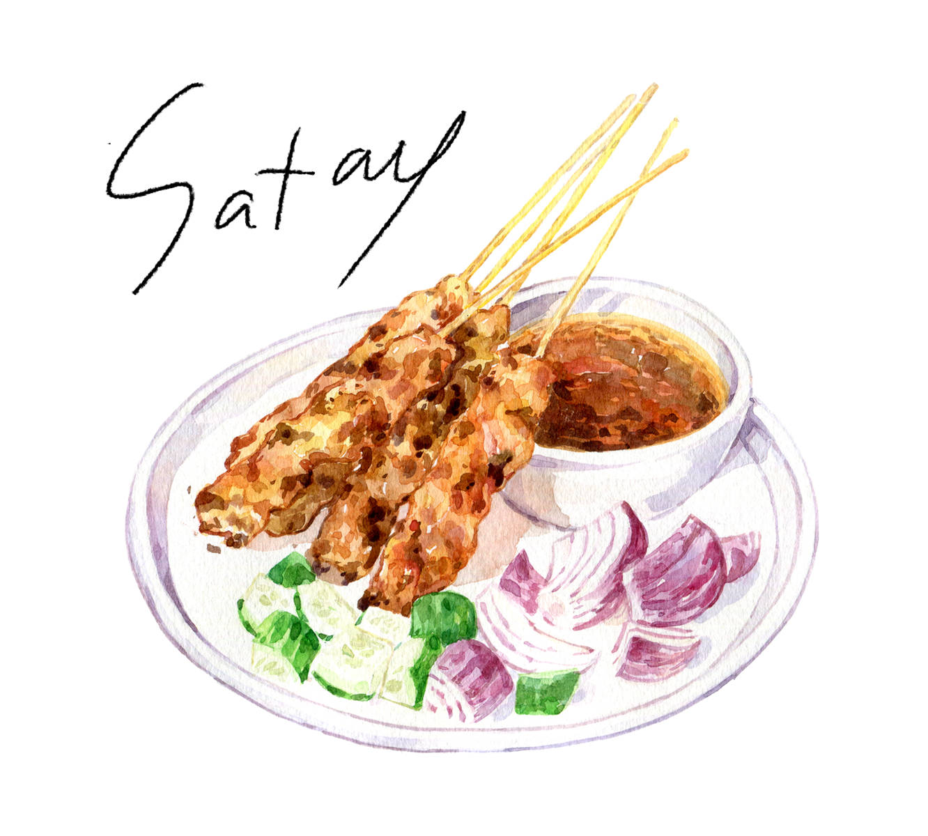 Sumptuous Chicken Satay - A Tasty Southeast Asian Delicacy Background