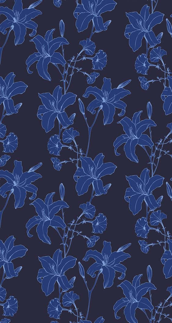 Sumptuous Dark Blue Pattern Background