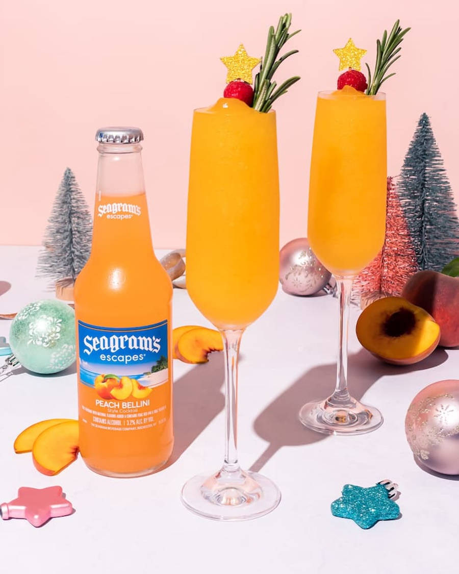 Sumptuous Seagram's Mimosa Italian Cocktail Drink Background