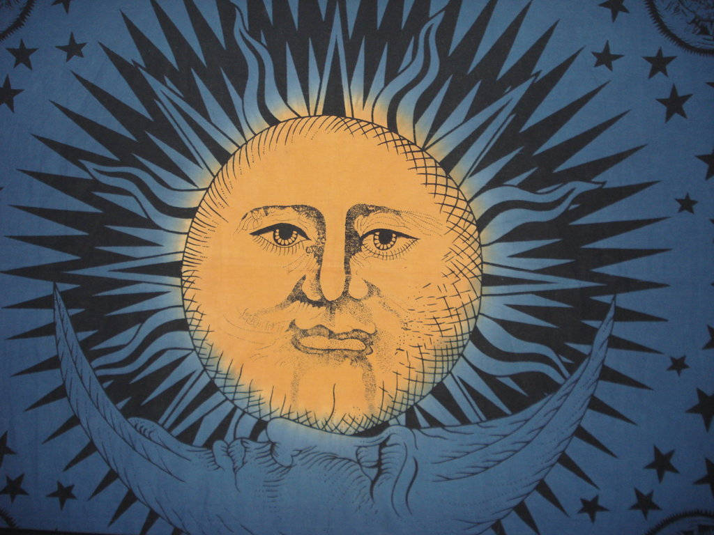 Sun And Moon Illustration Background