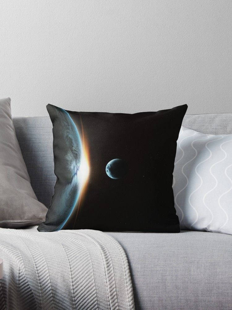 Sun And Moon Throw Pillow Background