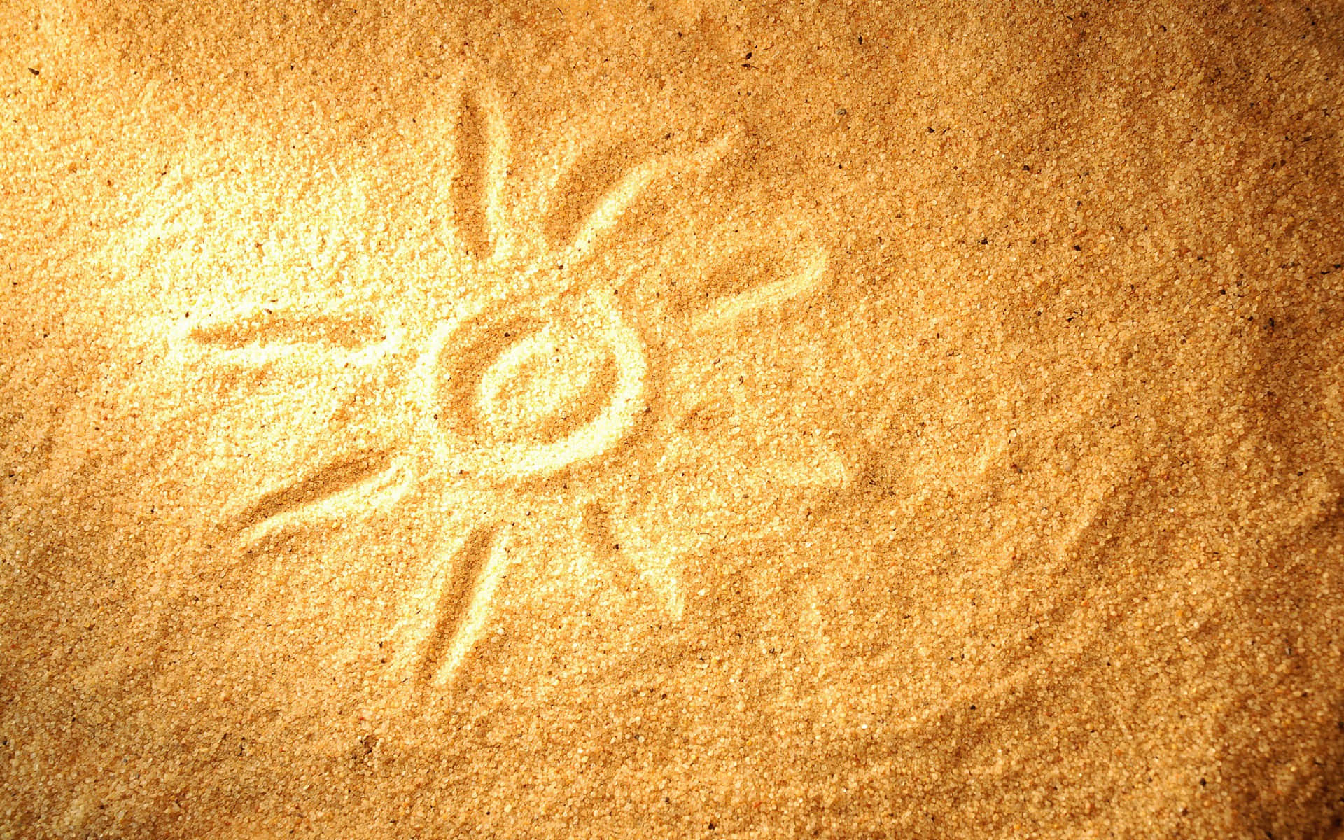 Sun Drawing On Sand