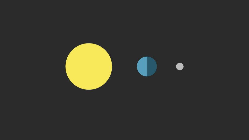 Sun Earth And Moon Desktop Background