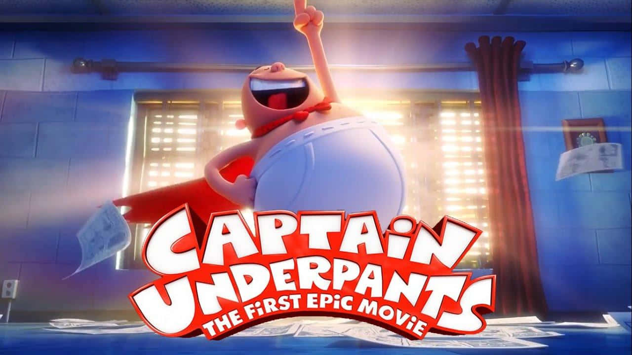 Sun Glows Behind Captain Underpants In The First Epic Movie Background