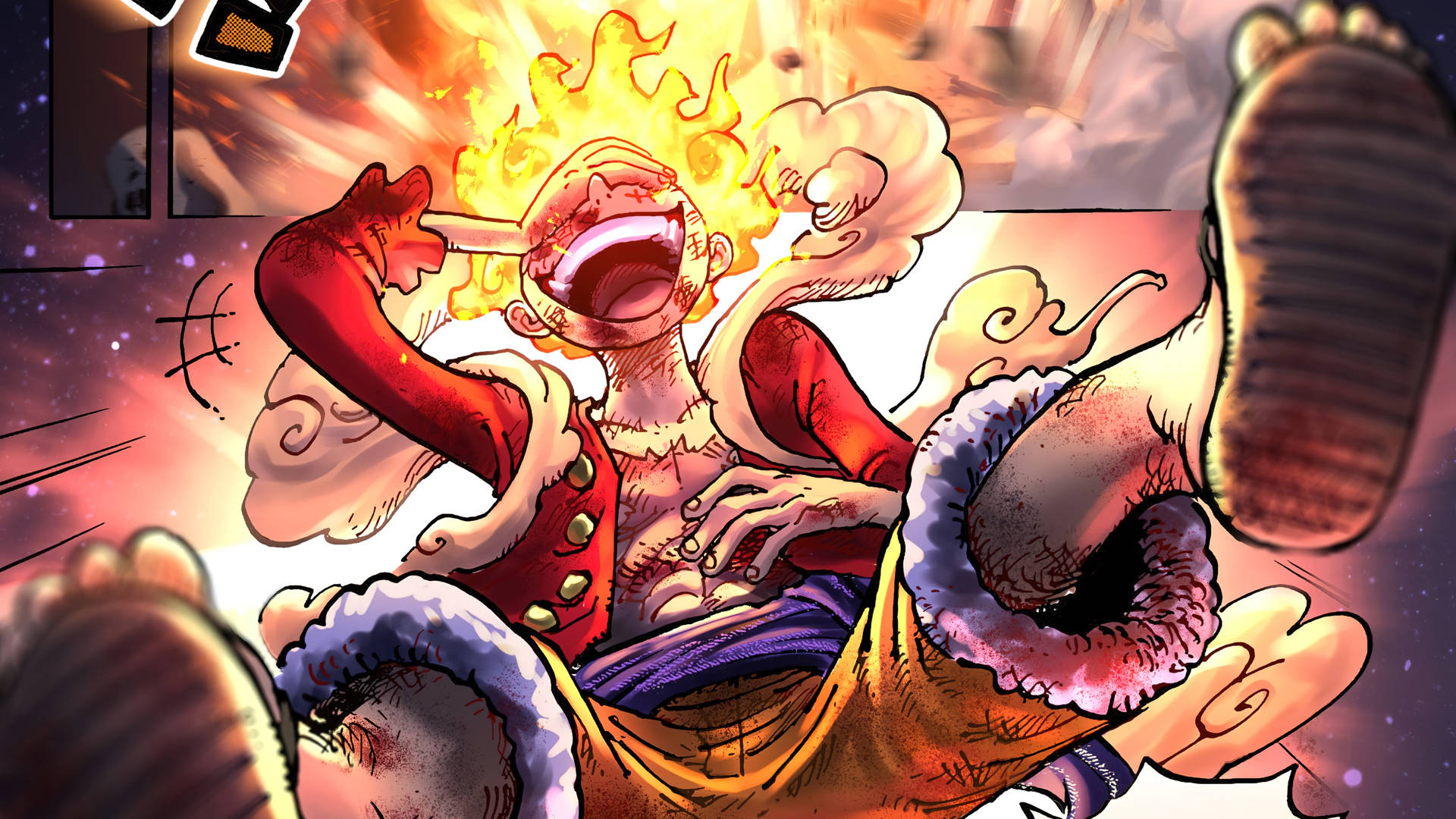 Sun God Nika Luffy Background