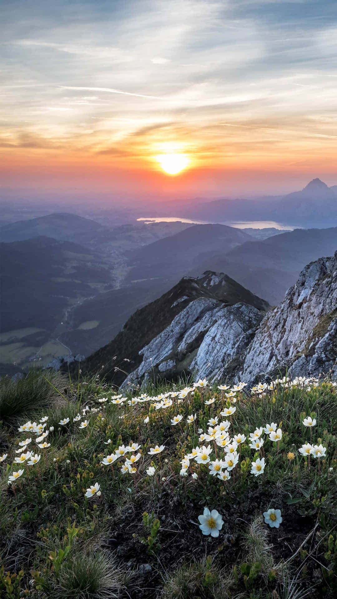 Sun Rise At Mountain Background