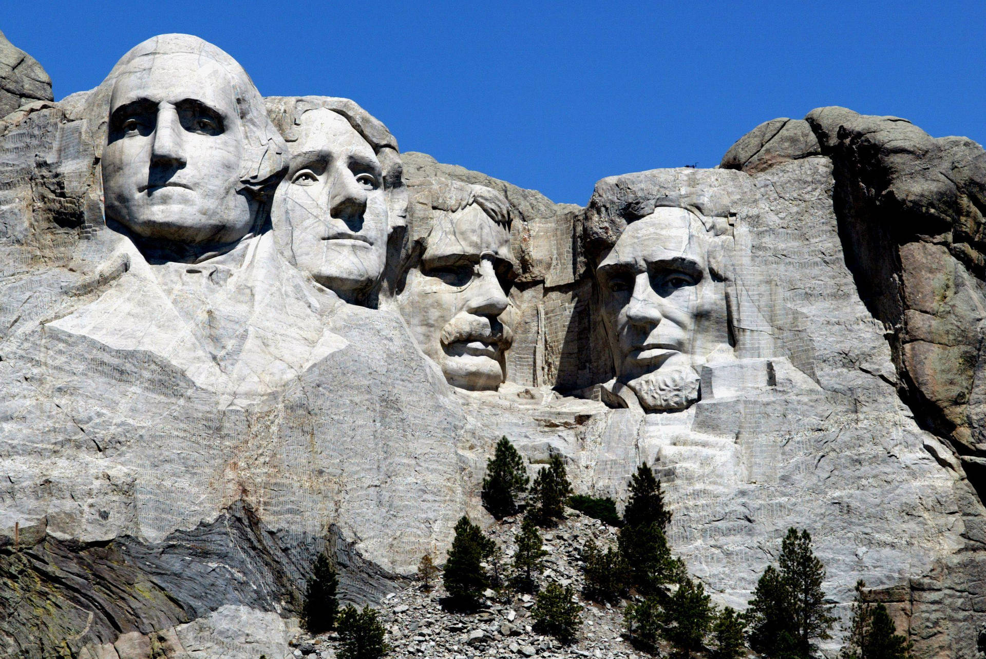 Sun Shining On Mount Rushmore