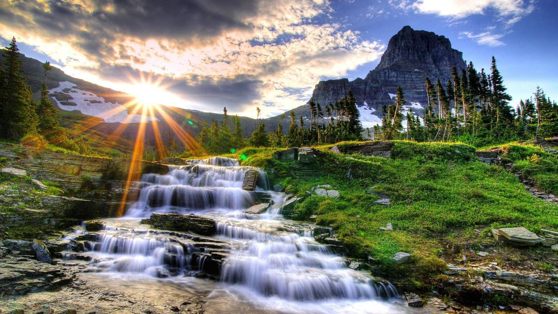 Sun Shining On Nature Computer Background