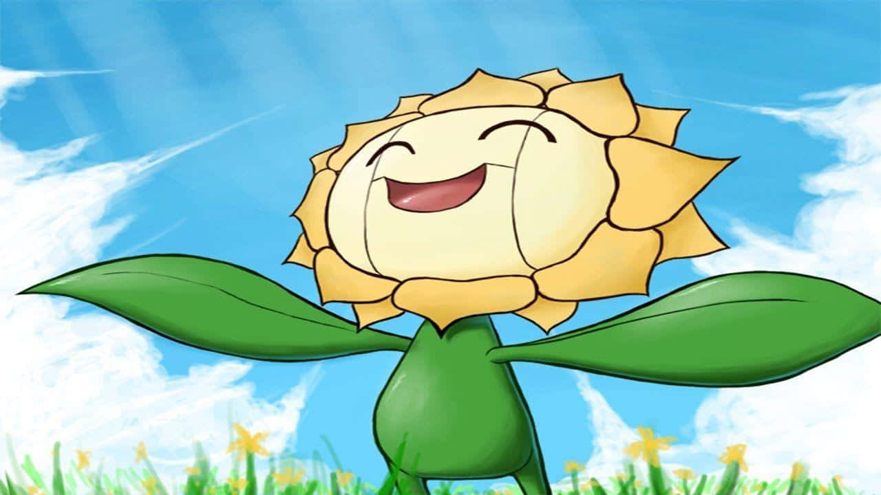 Sunflora Enjoying Sunlight Background