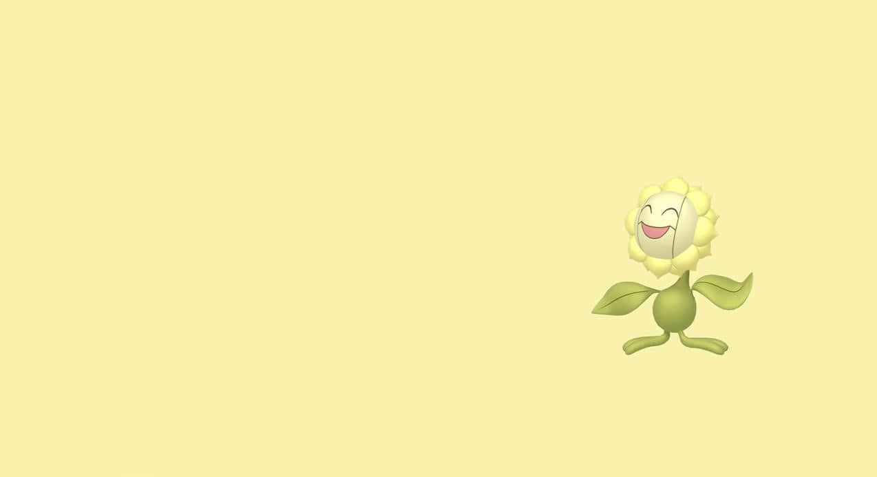 Sunflora On Light Yellow Background Background