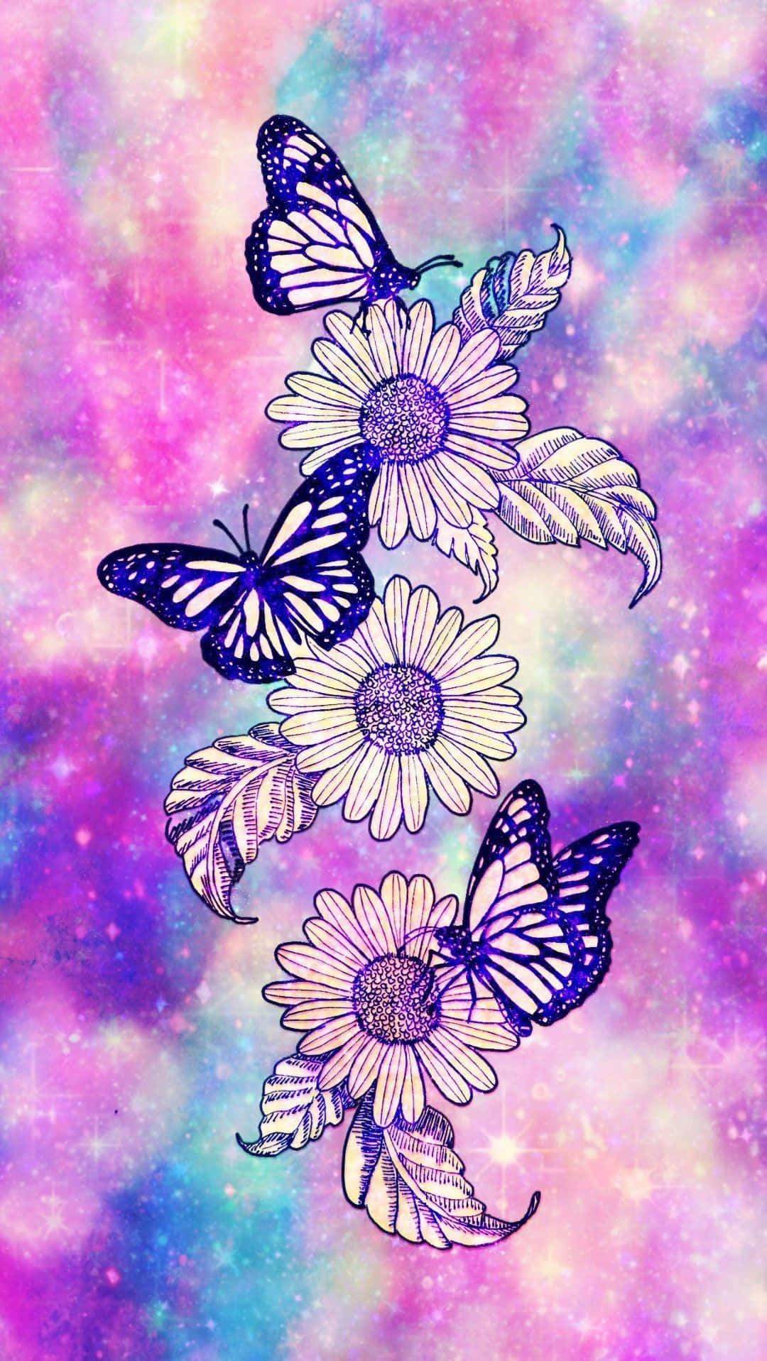 Sunflowers_ Butterflies_ Cosmic_ Backdrop.jpg Background