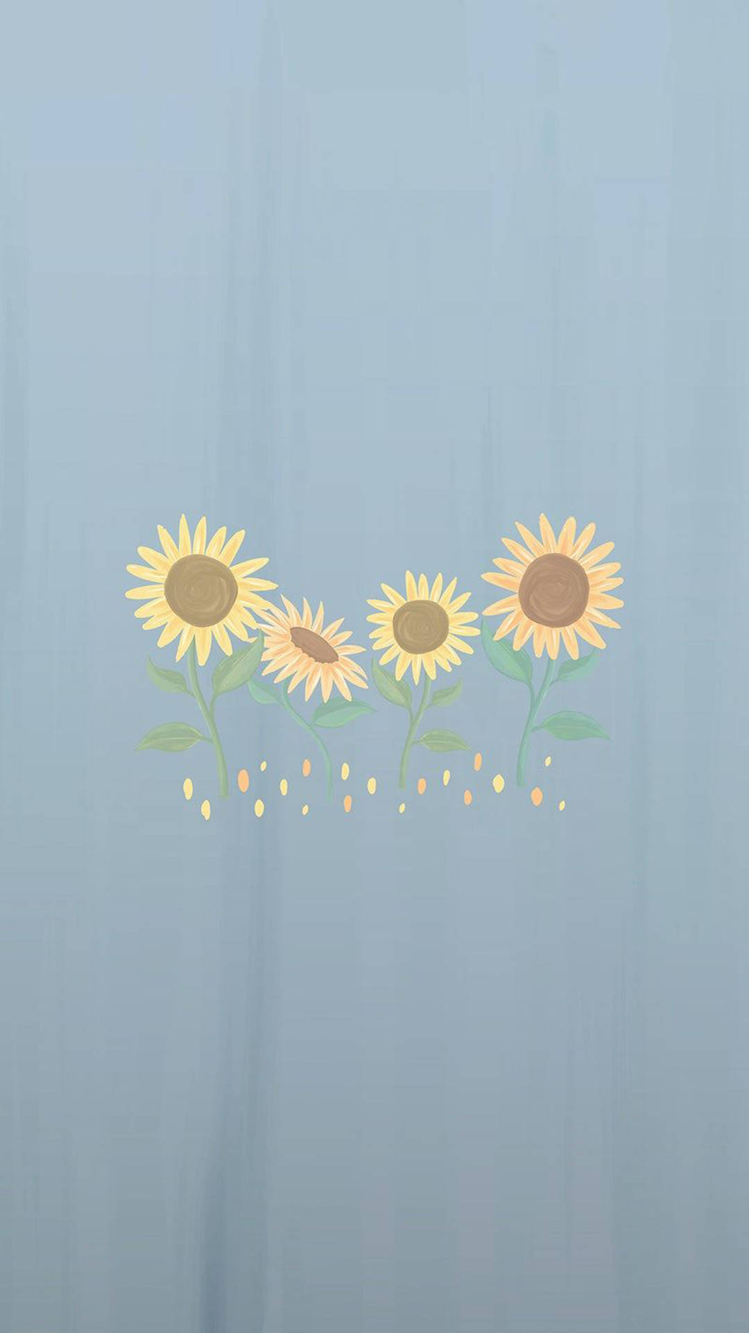 Sunflowers Spring Iphone Blue Background