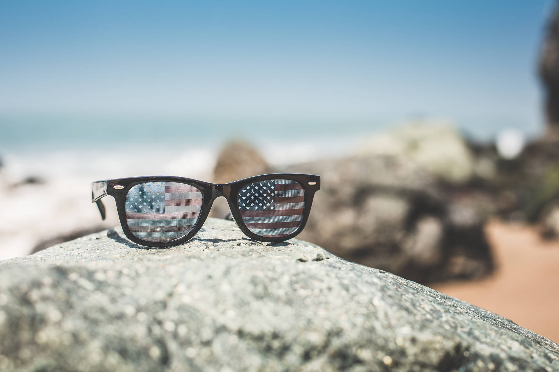 Sunglasses Usa Flag Iphone Background