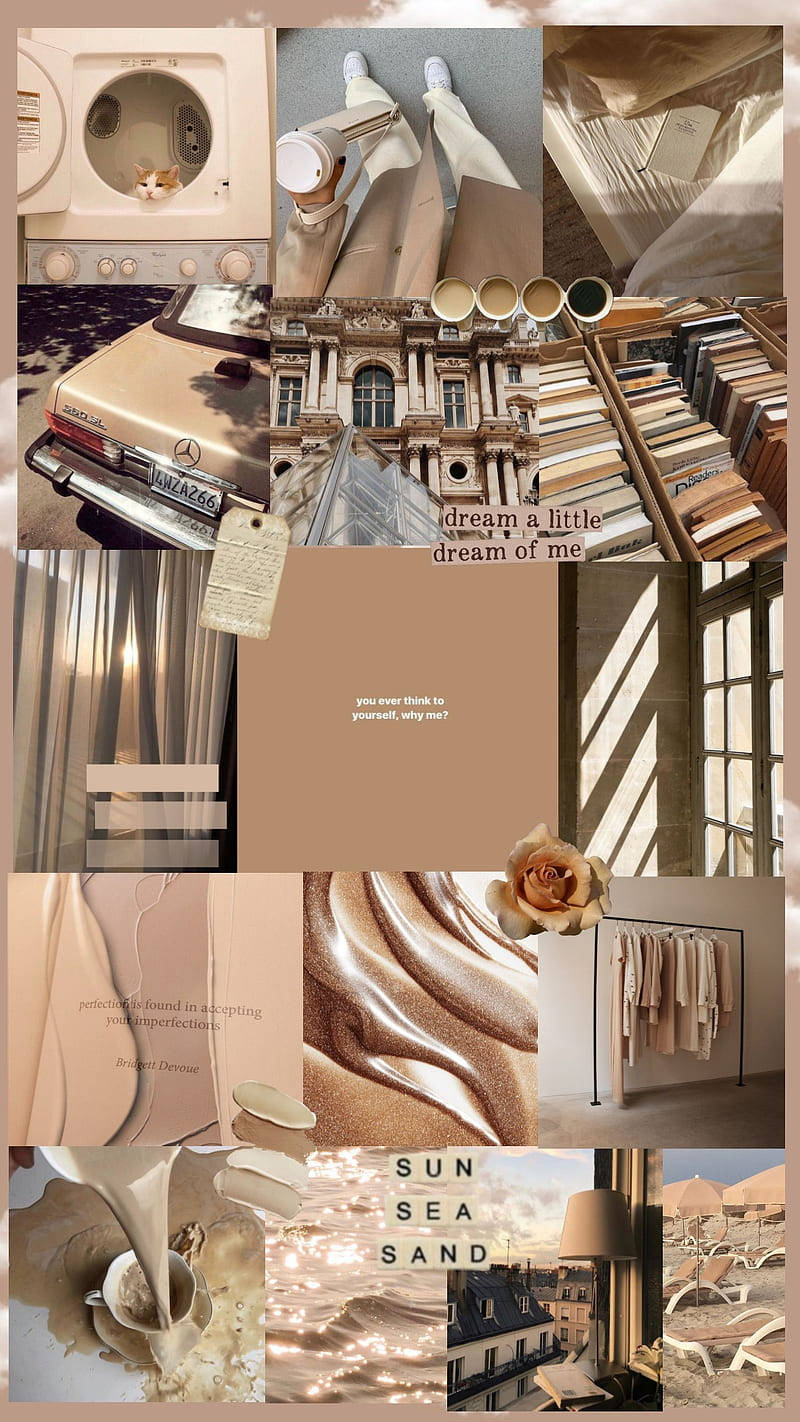 Sunny Beige Aesthetic Collage