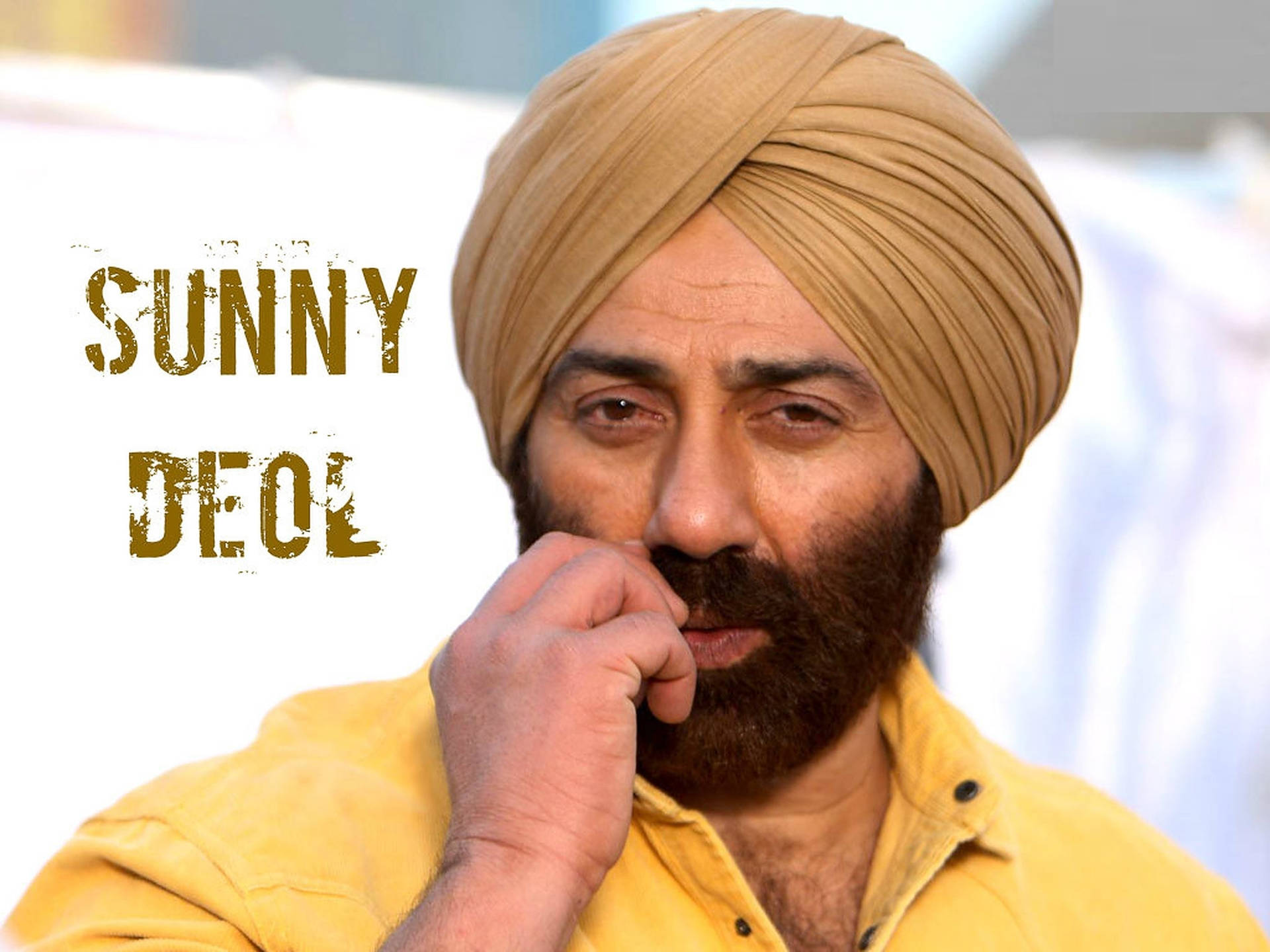Sunny Deol Brown Turban Background