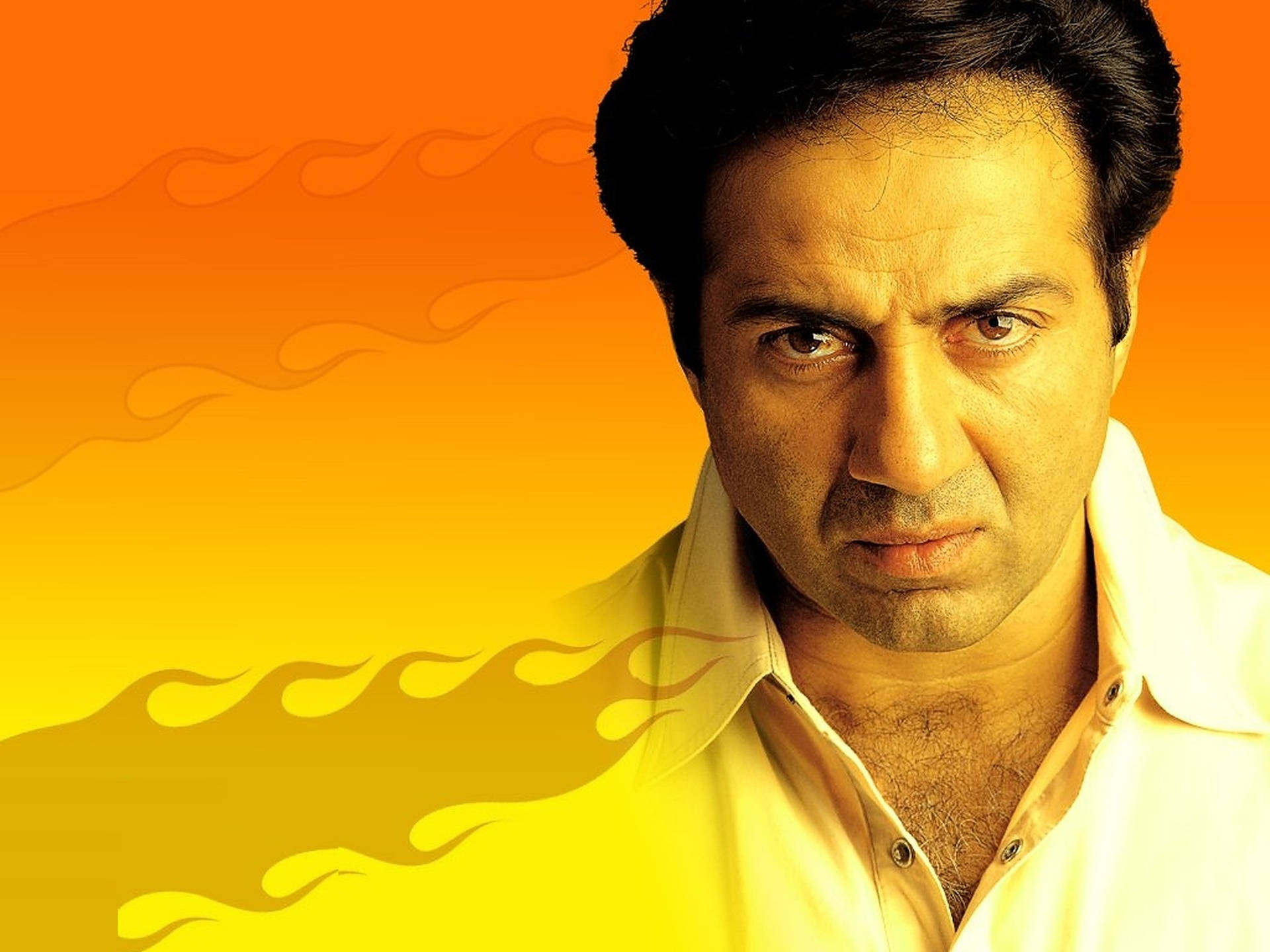 Sunny Deol Flame Art Background