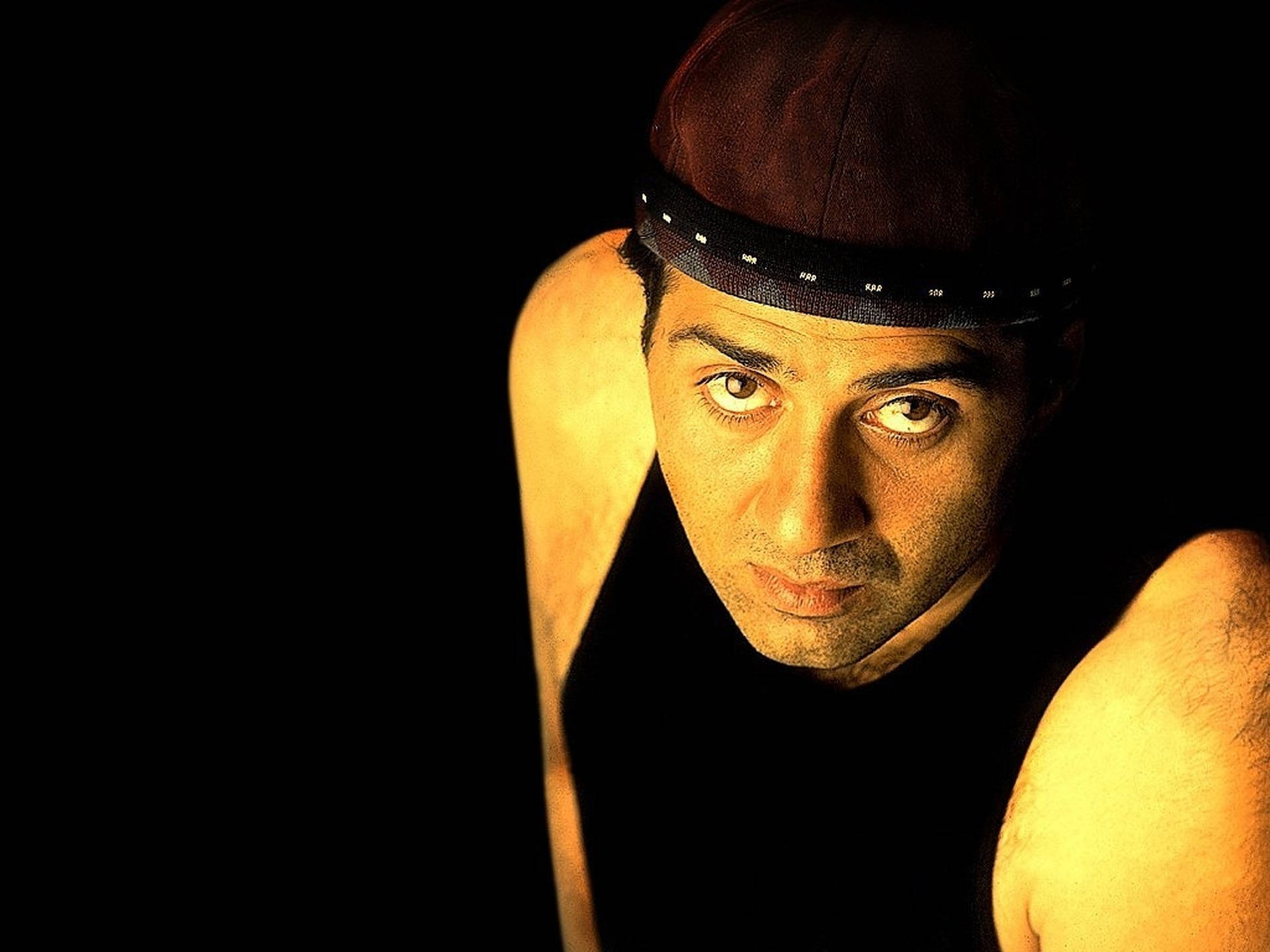 Sunny Deol Intimidating Look Background
