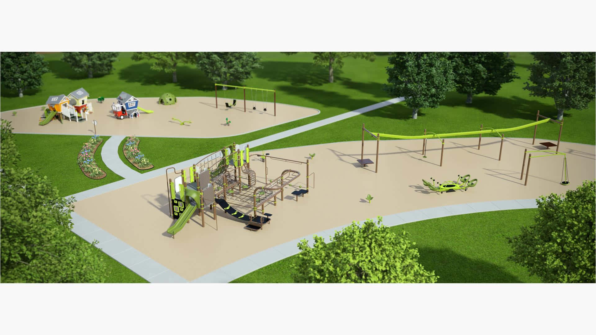 Sunny Playground Park Design Background