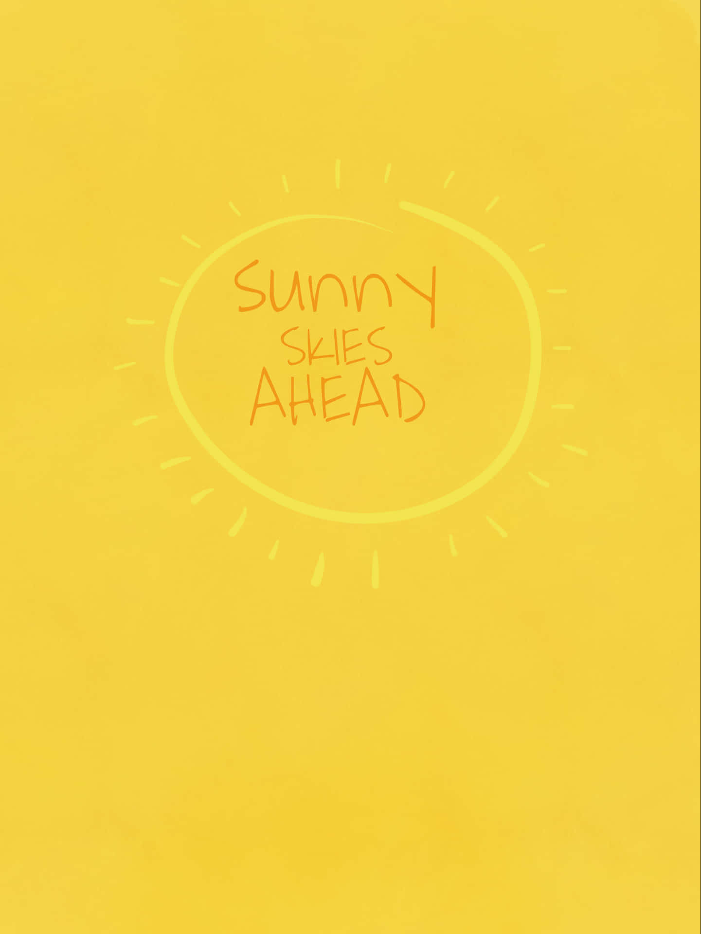 Sunny Sales Ahead - A Yellow Background With A Yellow Sun Background