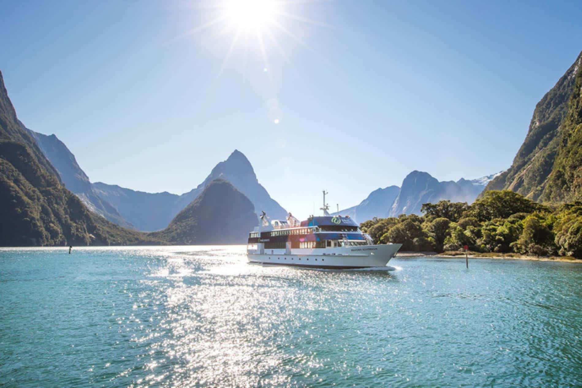 Sunny Sky Milford Sound Background