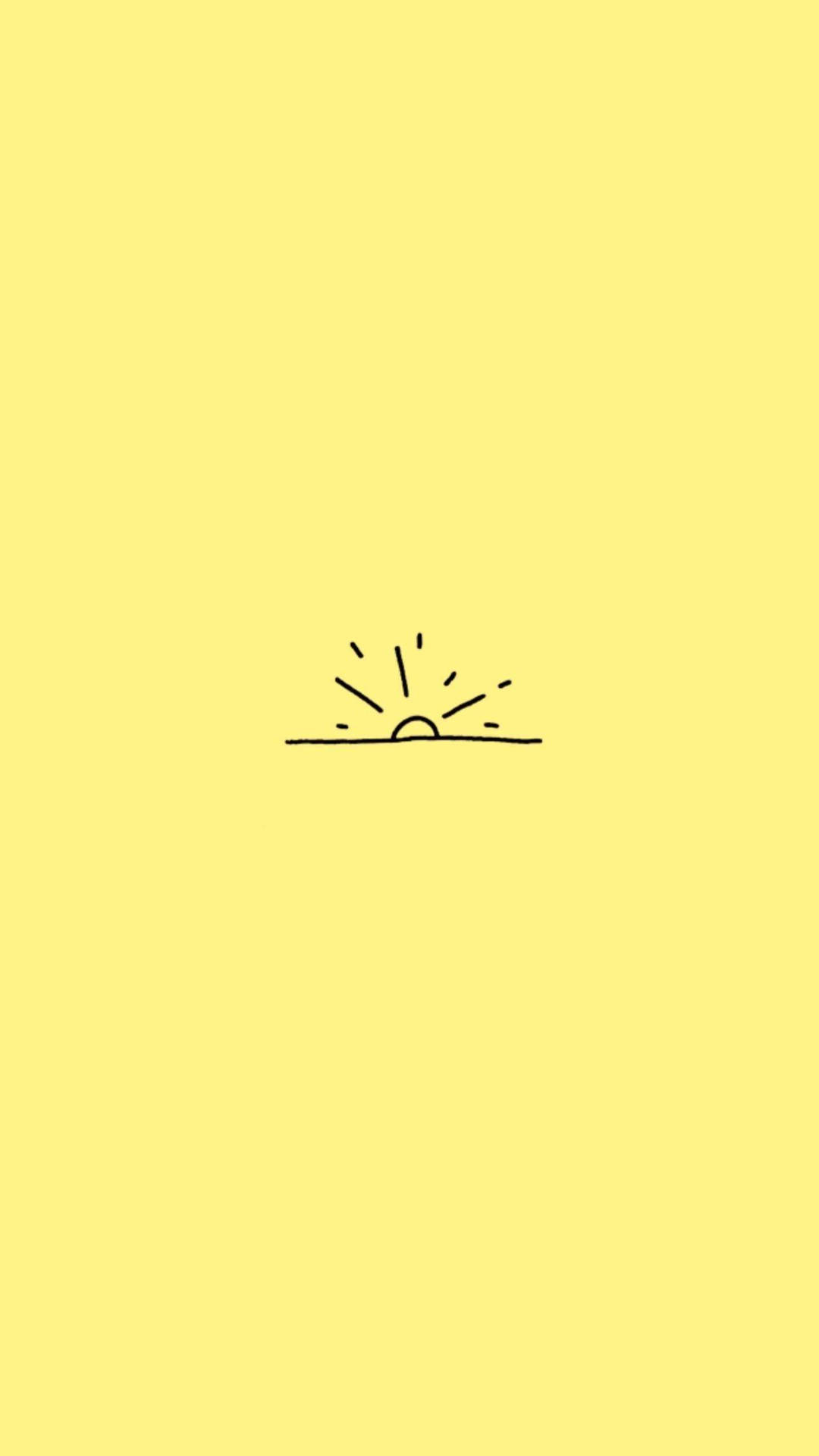 Sunrays Pastel Yellow Aesthetic Background