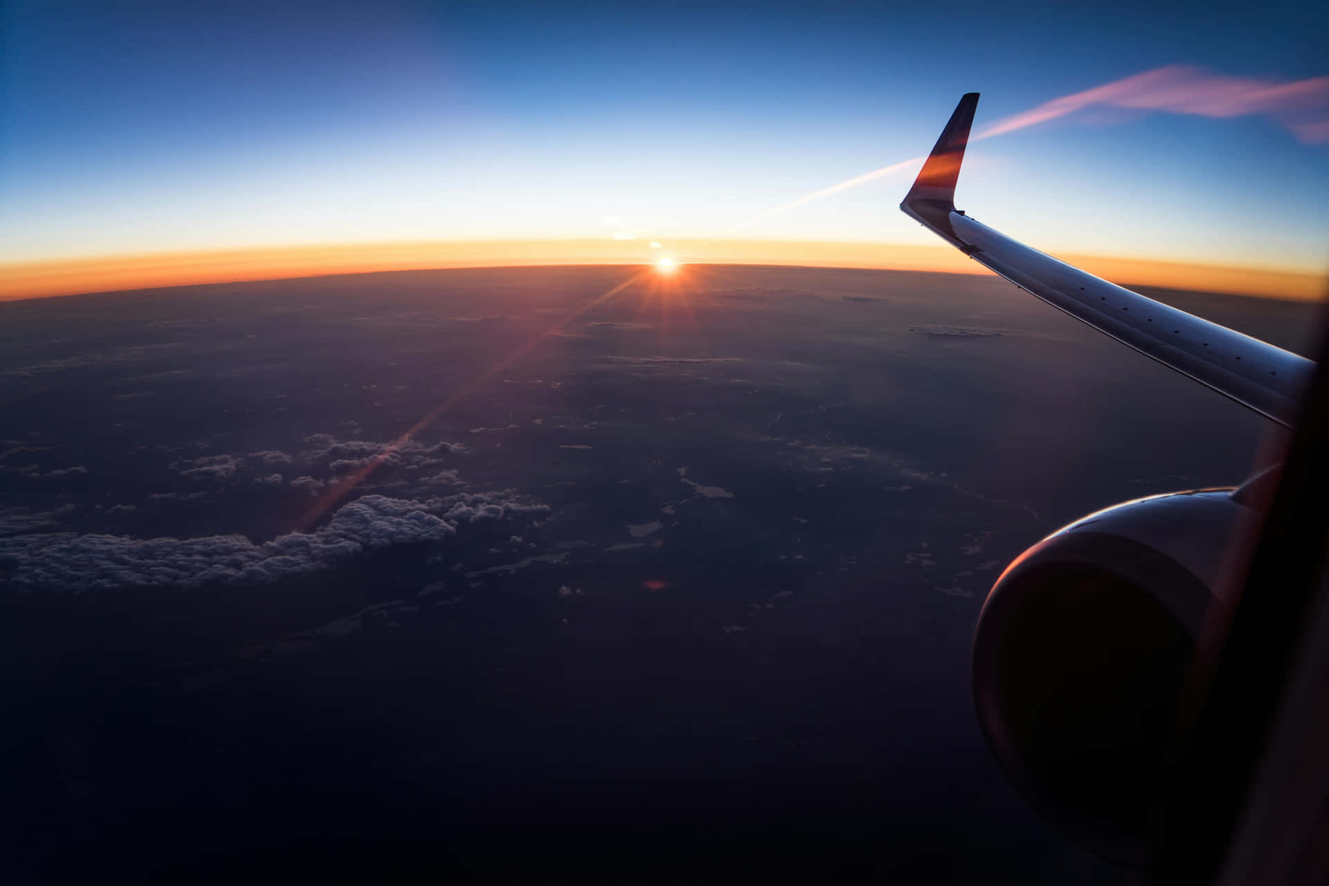 Sunrise Above Clouds Airplane View