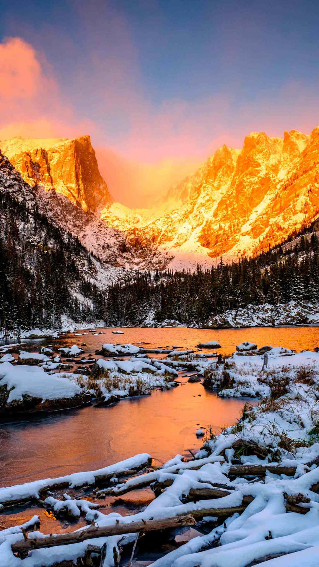 Sunrise_ Alpen Glow_ National Park_ Winter