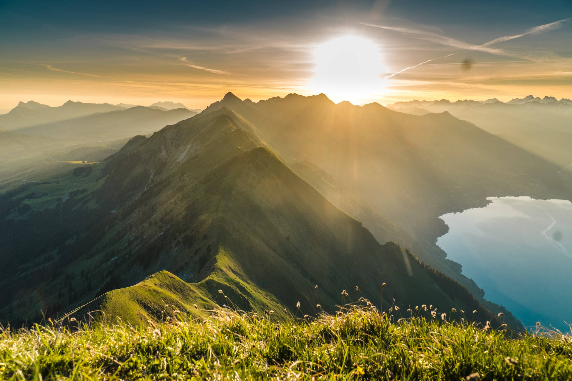 Sunrise And Mountain Macbook Background