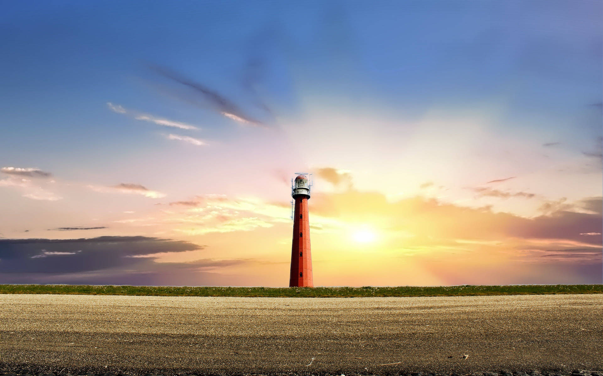 Sunrise Lighthouse Background