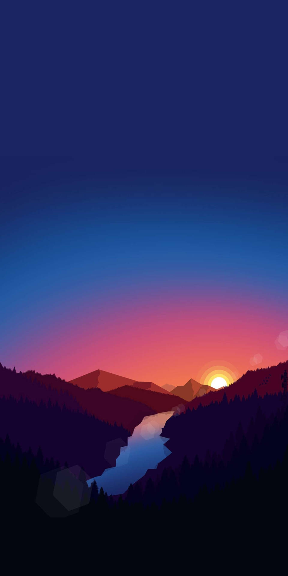 Sunrise Minimalist Nature Background