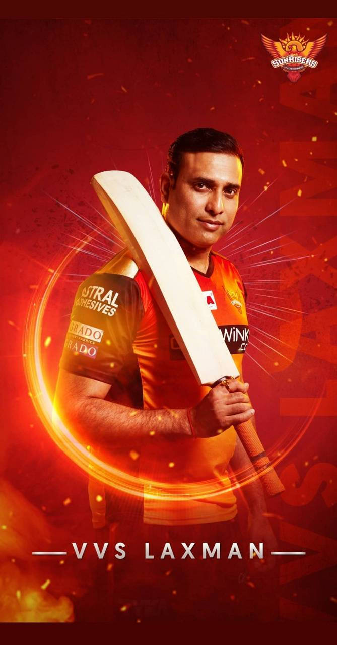 Sunrisers Hyderabad Batsman Laxman Poster Background