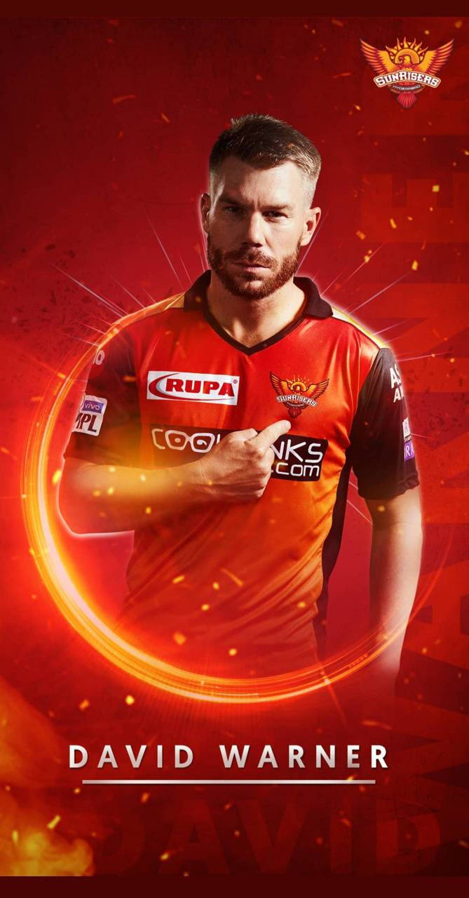 Sunrisers Hyderabad Batsman Poster Of Warner Background