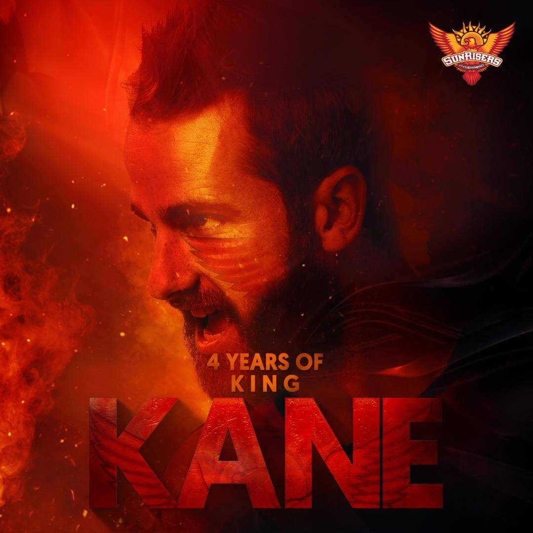 Sunrisers Hyderabad Kane Red Poster Background