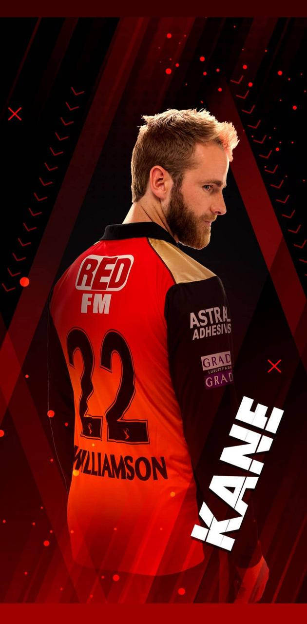 Sunrisers Hyderabad Kane Wearing Red Jersey Background