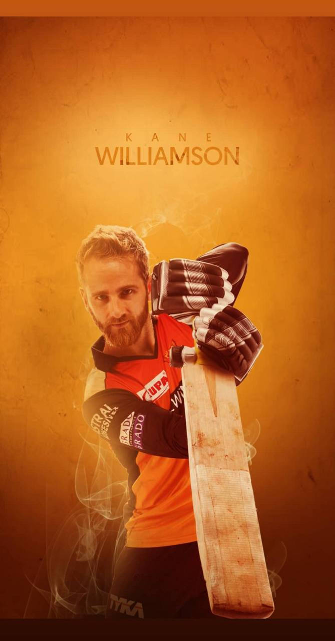 Sunrisers Hyderabad Kane With Cricket Bat Background