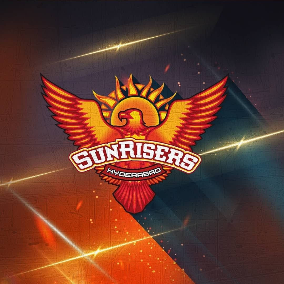 Sunrisers Hyderabad Logo With Golden Lights Background