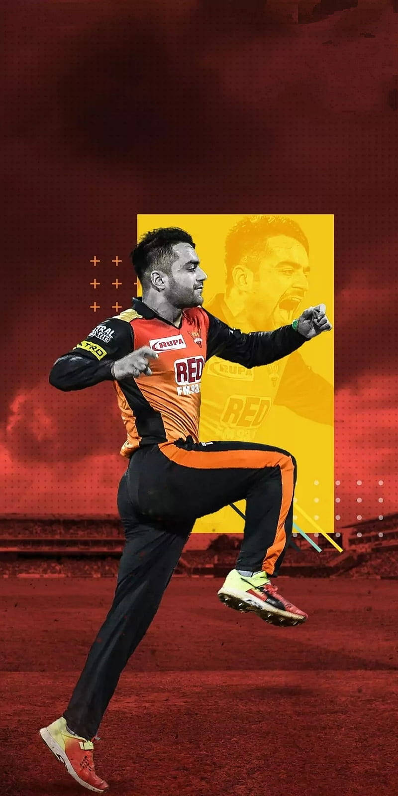 Sunrisers Hyderabad Rashid Khan Poster Background