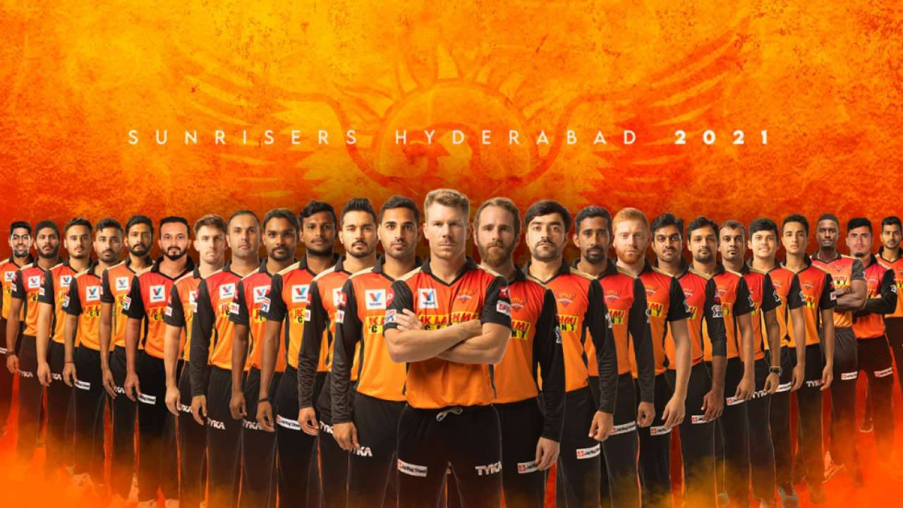 Sunrisers Hyderabad Team Line Up Poster Background